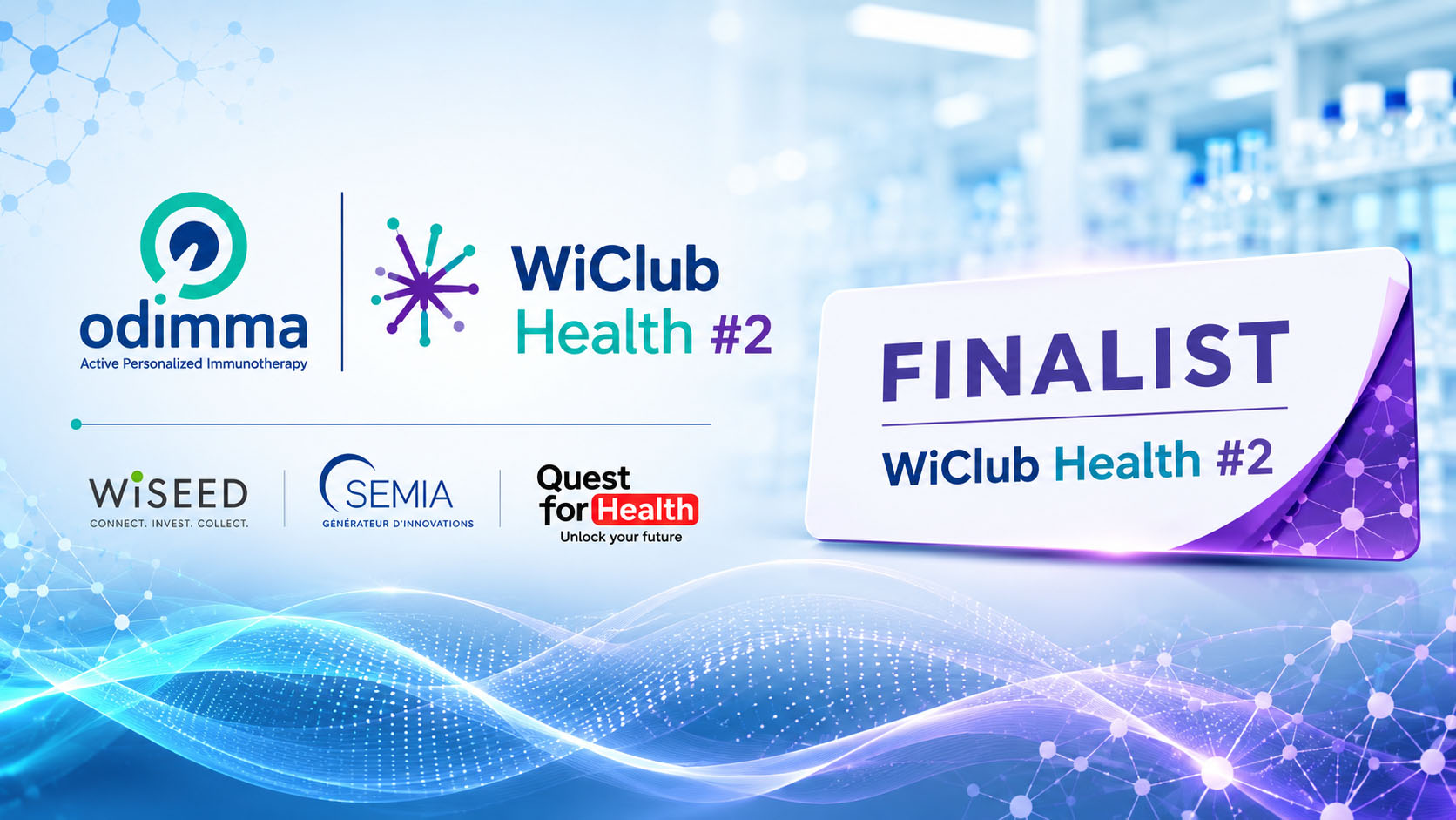 Odimma Therapeutics Selected as a Finalist for WiClub Health #2