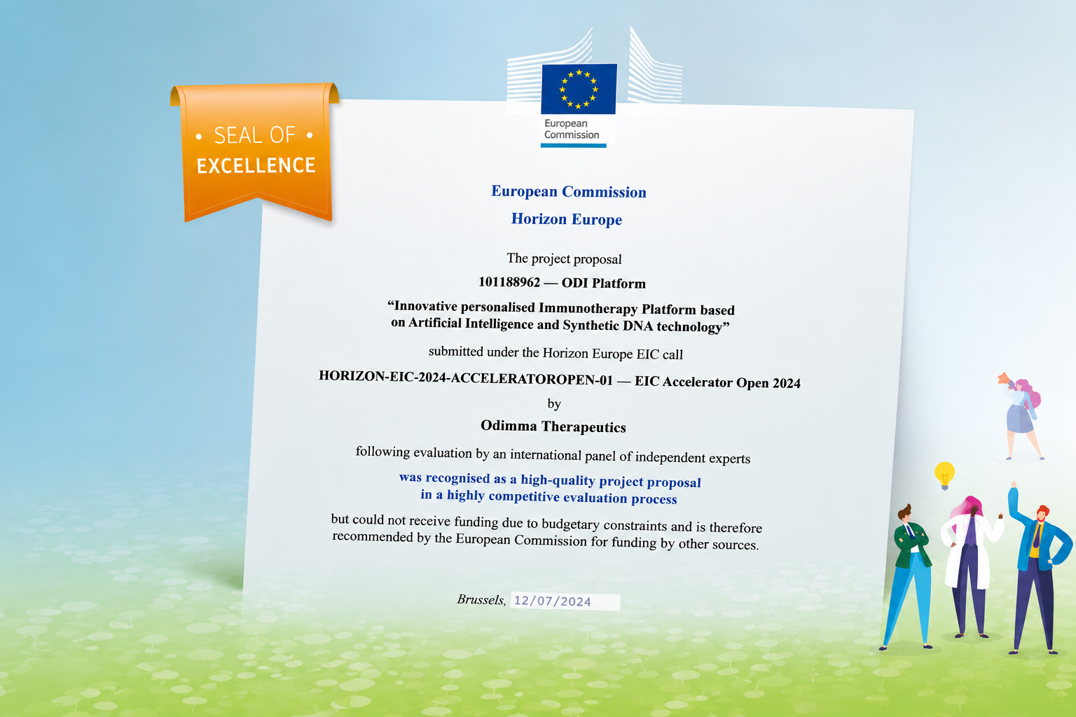 Awarded the European Commission Seal of Excellence for the ODI Platform